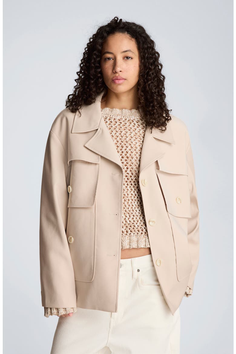 Twill Trench Jacket, Alternate, color, TIMELESS TAUPE