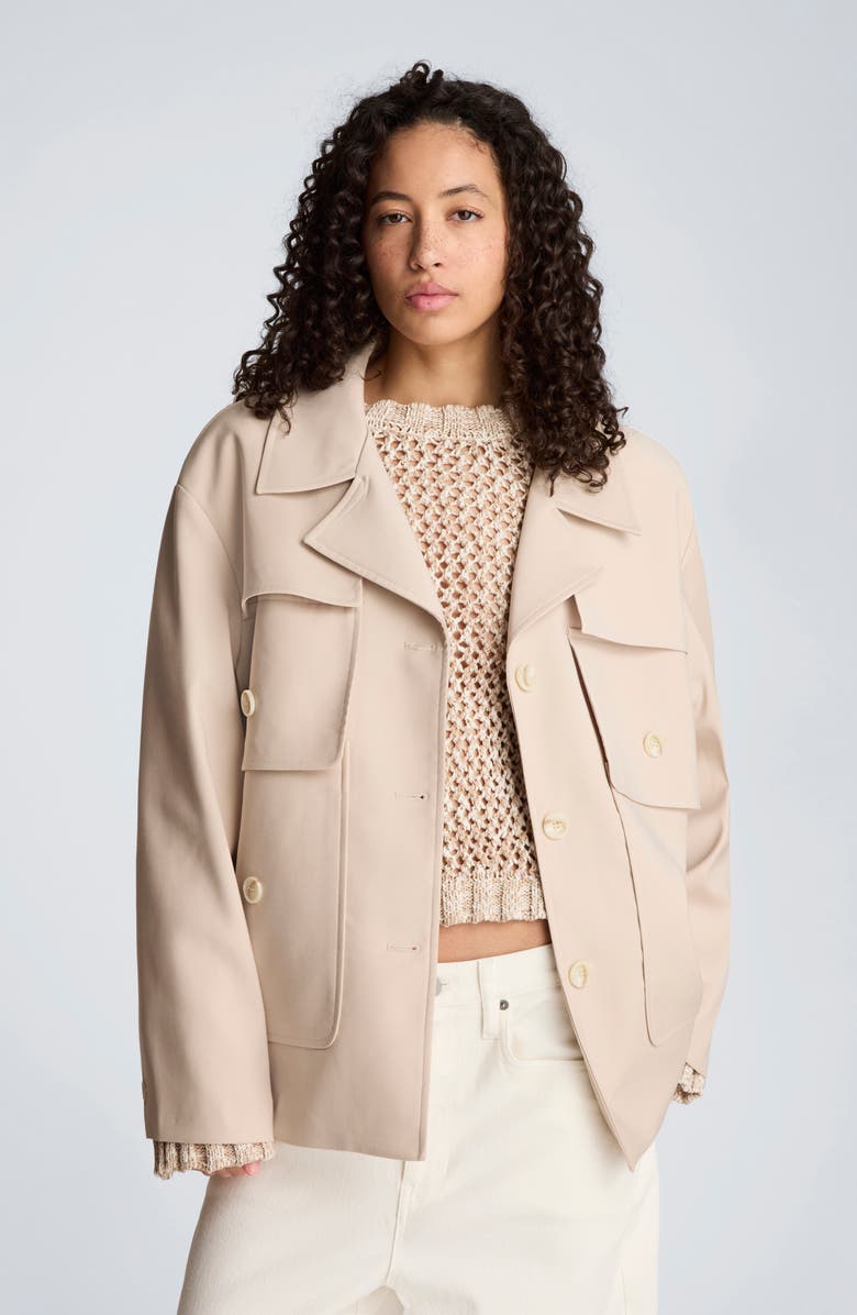 Kenneth Cole Twill Trench Jacket, Alternate, color, Timeless Taupe