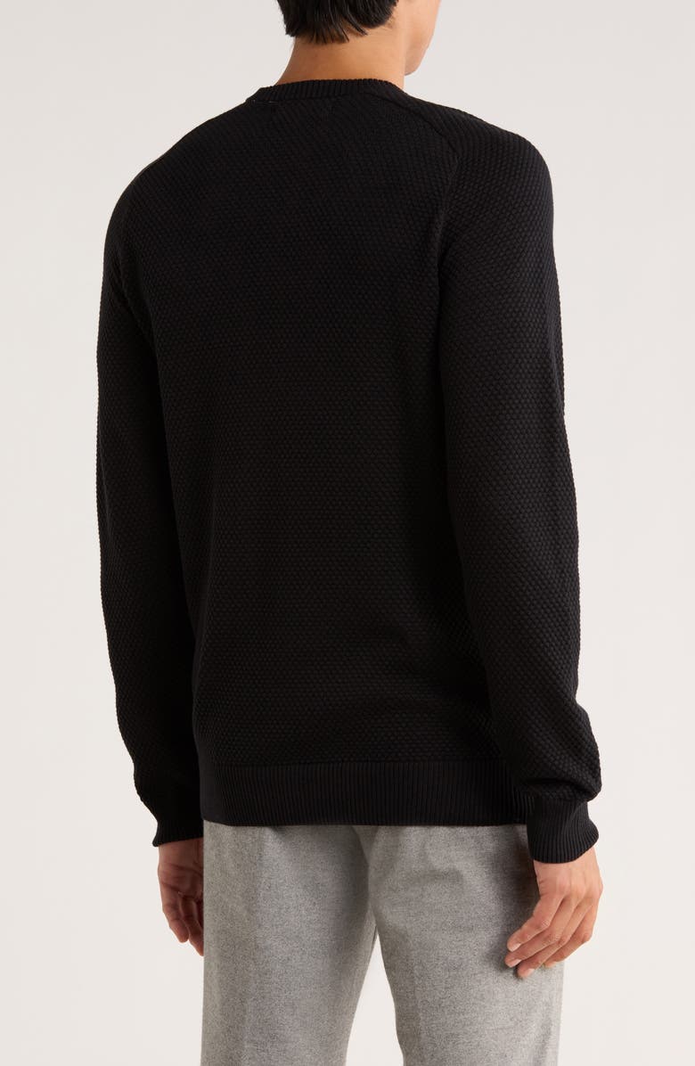 Original Penguin Bubble Stitch Crewneck Sweater, Alternate, color, True Black