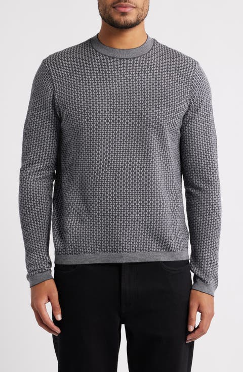 Geo Jacquard Wool Sweater