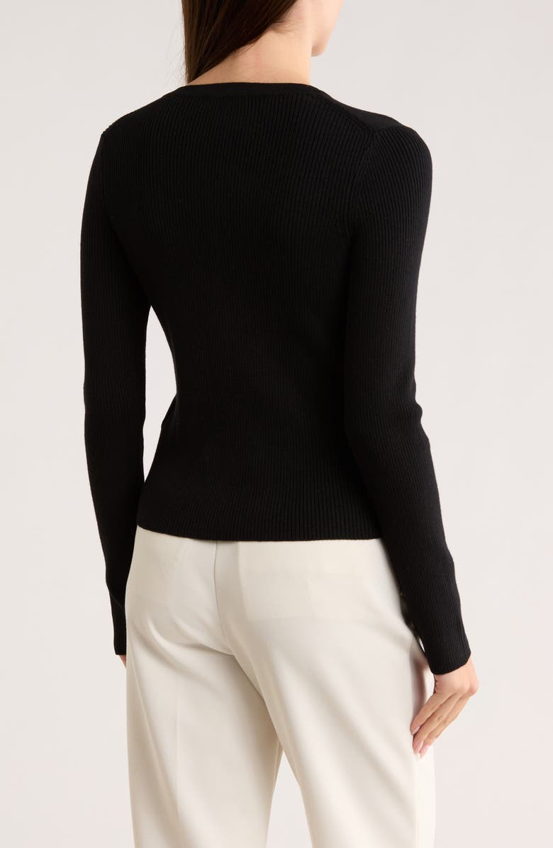 1.STATE Ribbed Crop Cardigan, Alternate, color, Rich Black