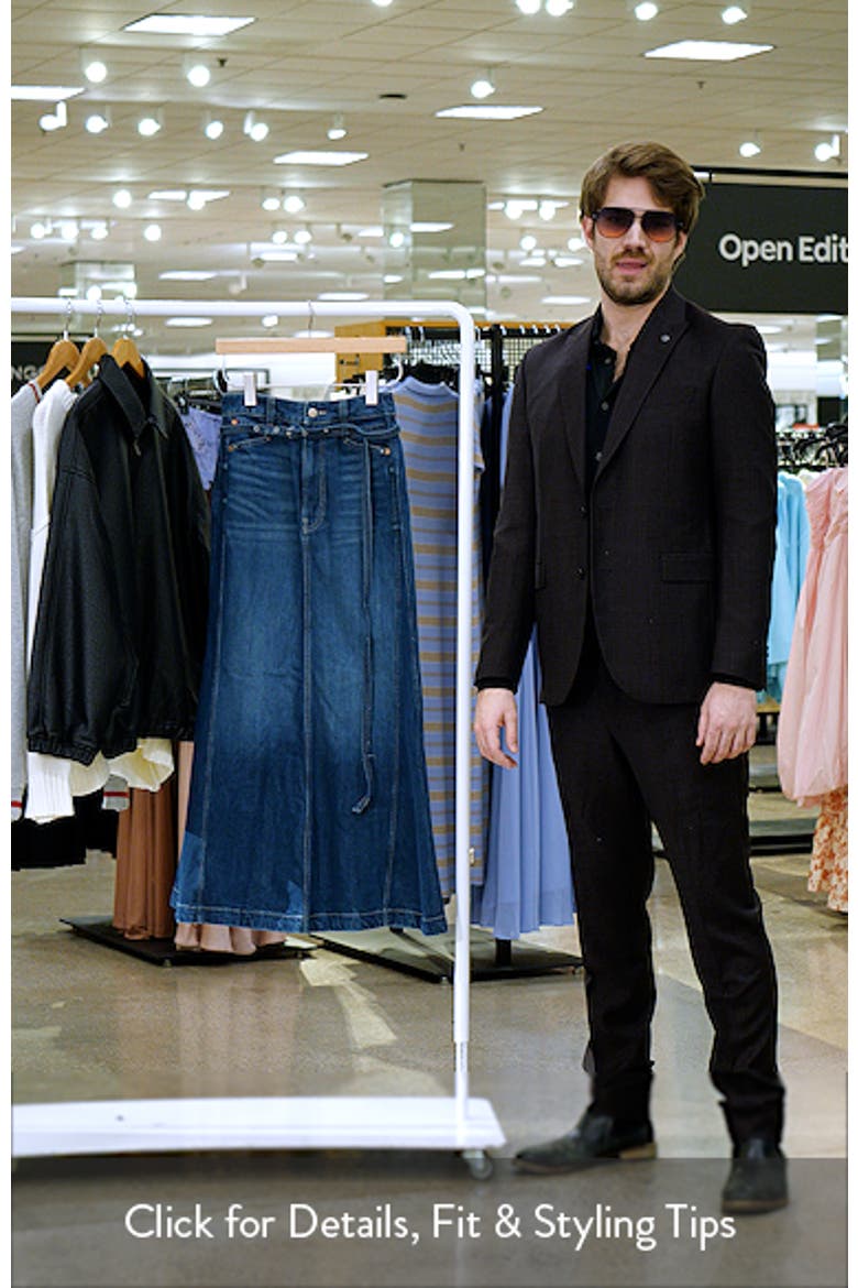 Peplum Denim Maxi Skirt video