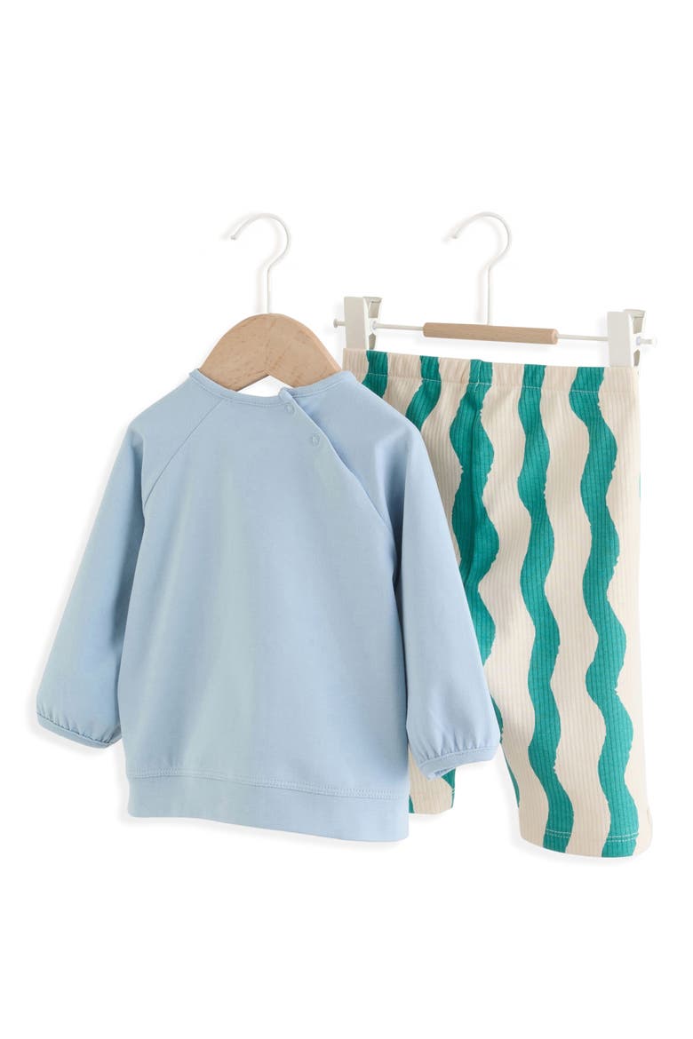 Breakfast Trio Sweatshirt & Pants Set, Alternate, color, BLUE