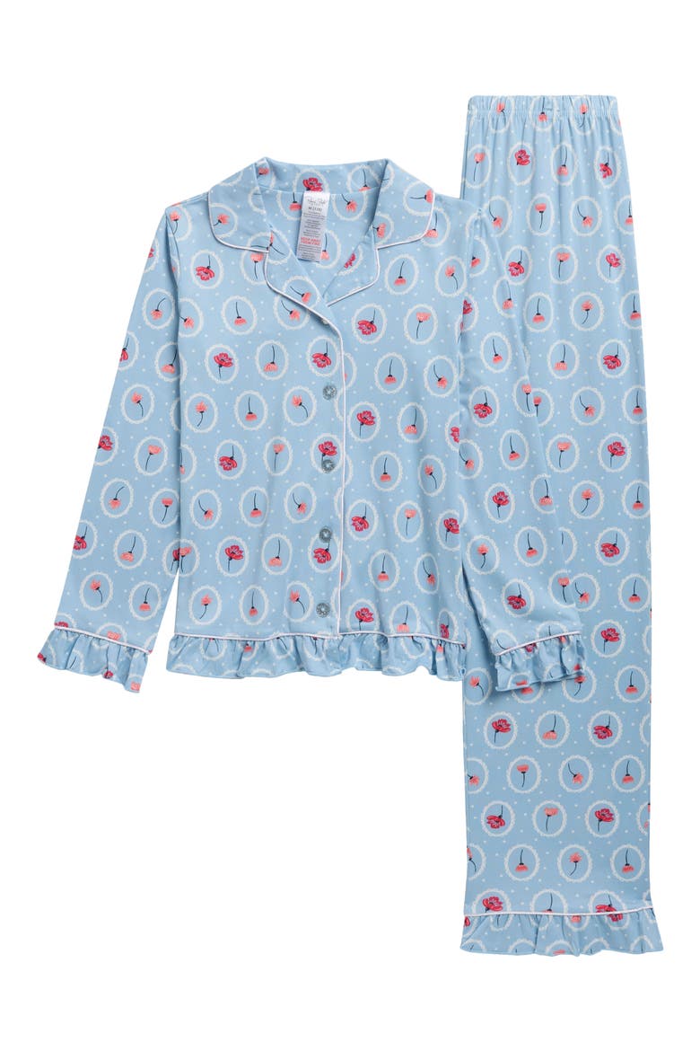 Kids' 2-Piece Pajamas, Main, color, BLUE FLORAL