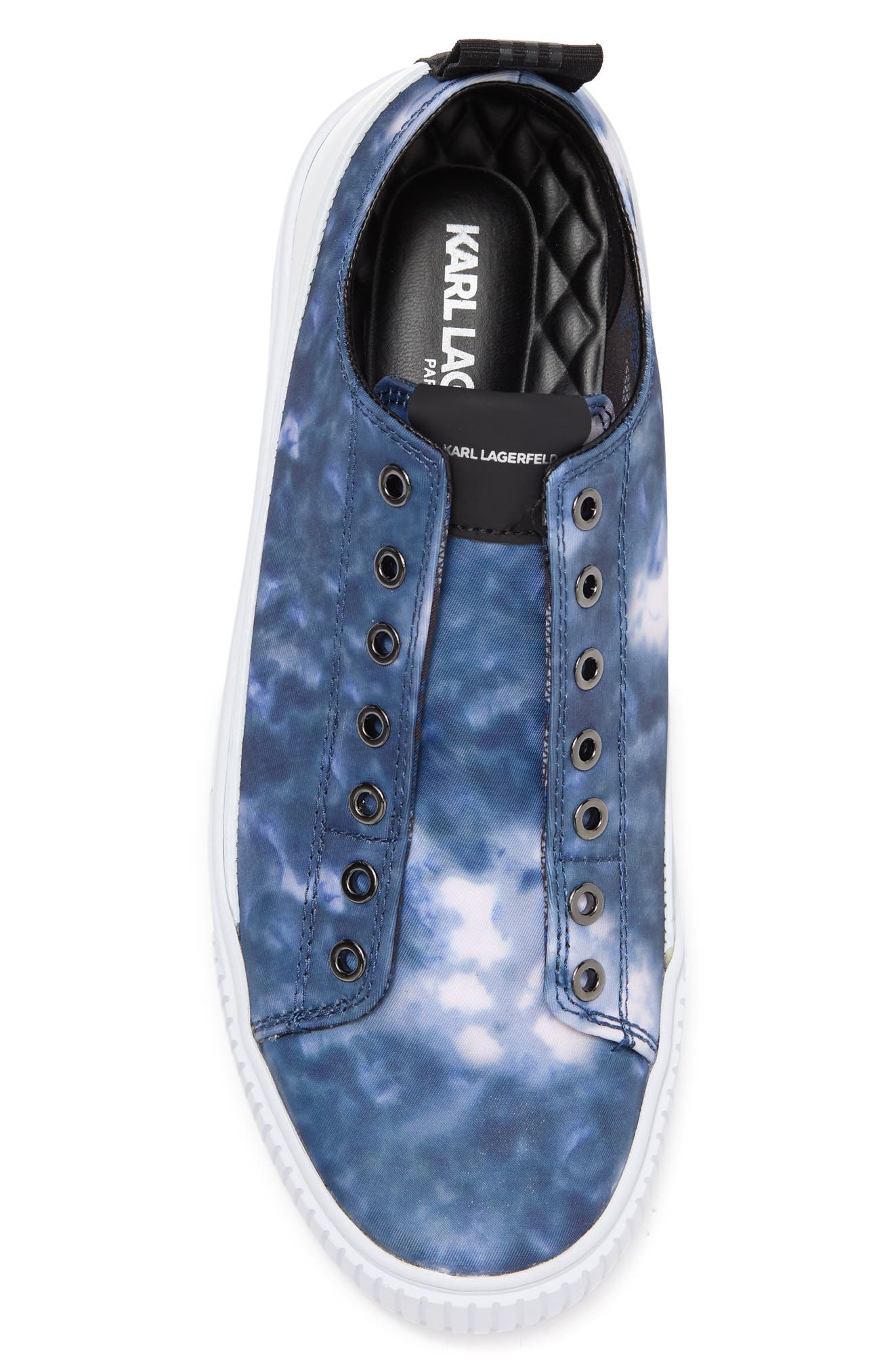 Tie Dye Laceless Sneaker, Alternate, color, BLUE