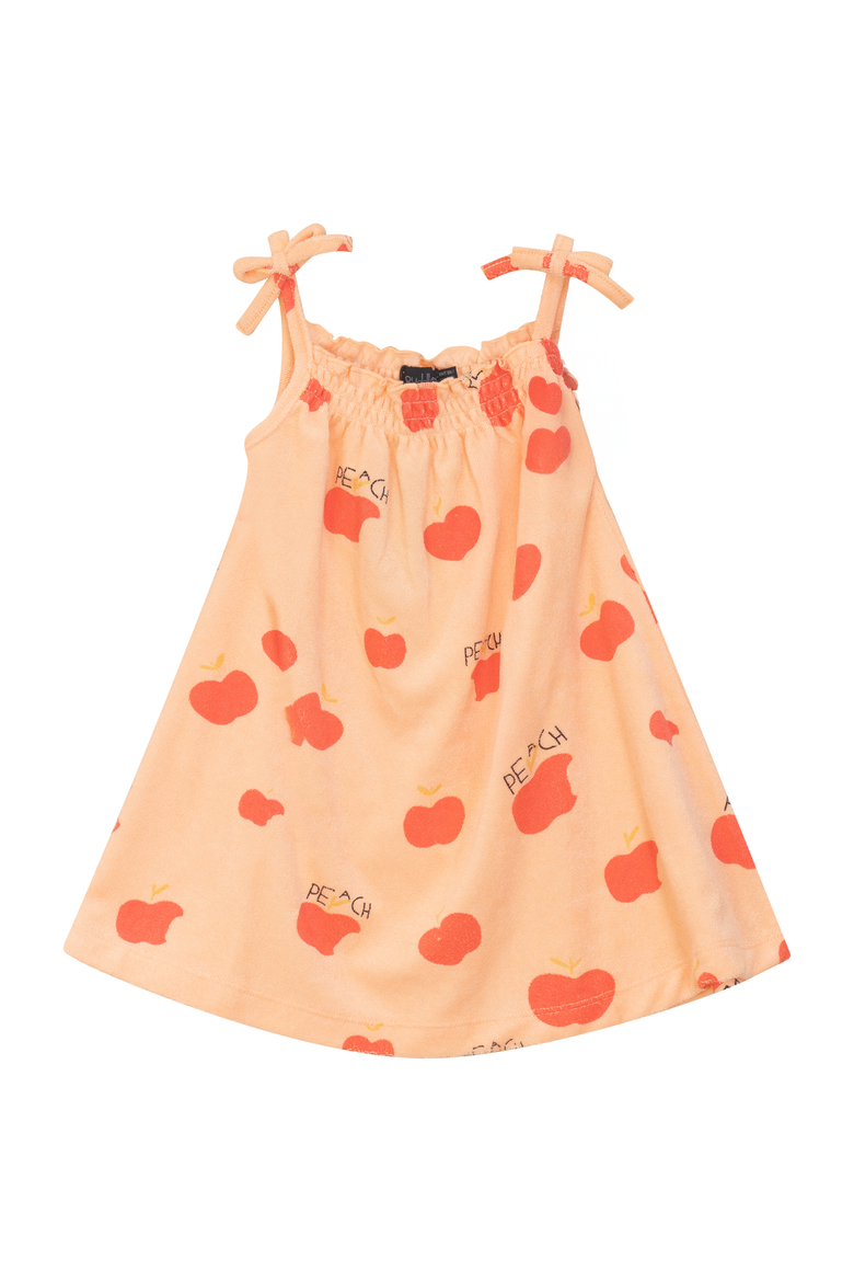 Terry Peach Embroidered Artwork Self Tie Strap Jumper, Main, color, Cream/Peach