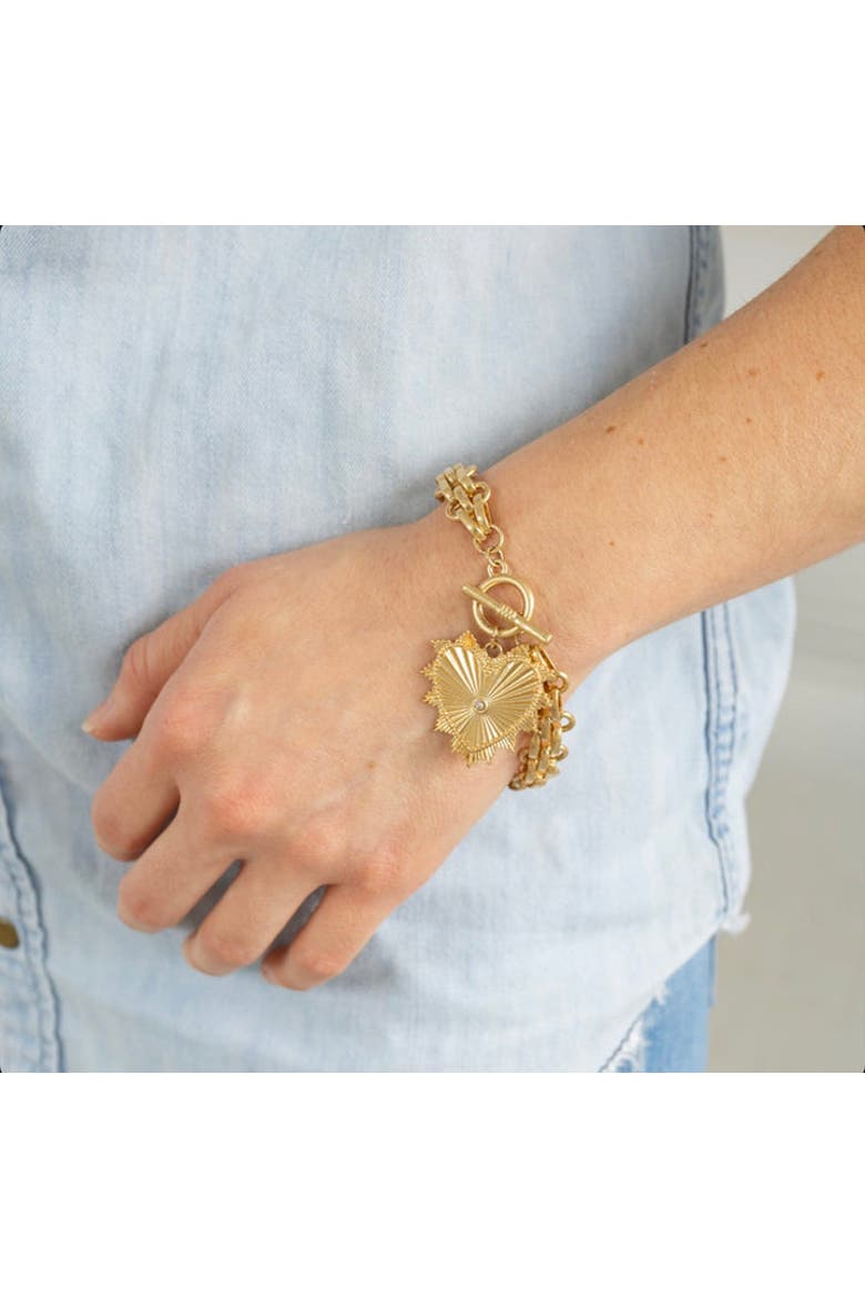 Love and Luck Charm Bracelet, Alternate, color, Gold
