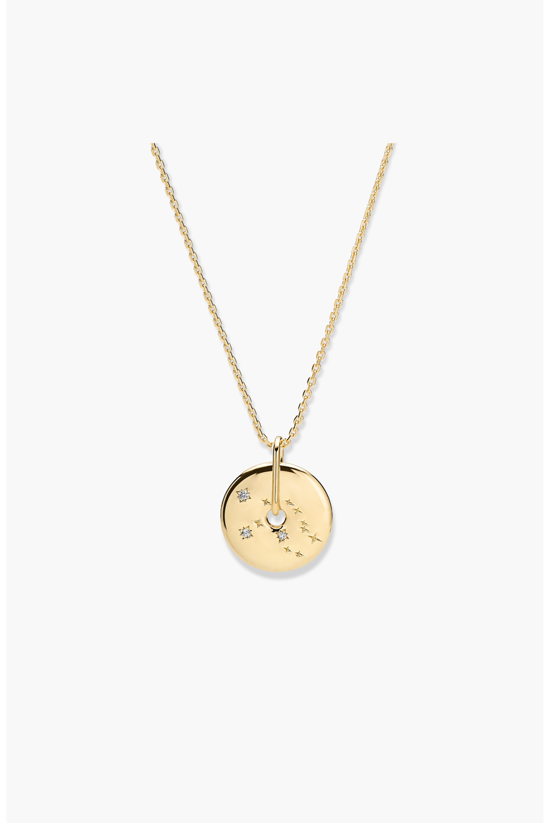 Zodiac Pendant Necklace, Main, color, Gold - Virgo
