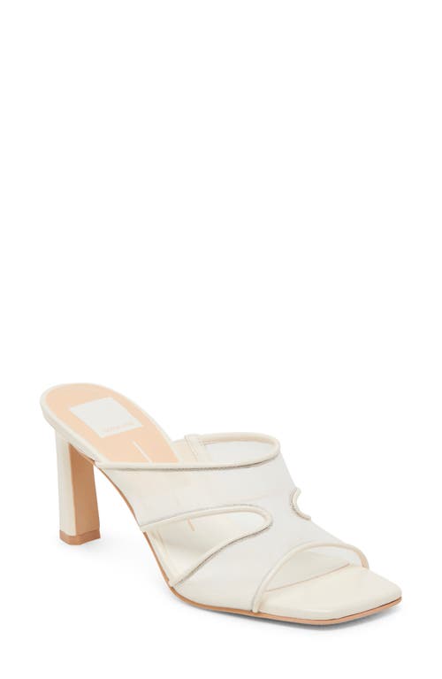 Dolce Vita Gitel Slide Sandal In Off White Mesh