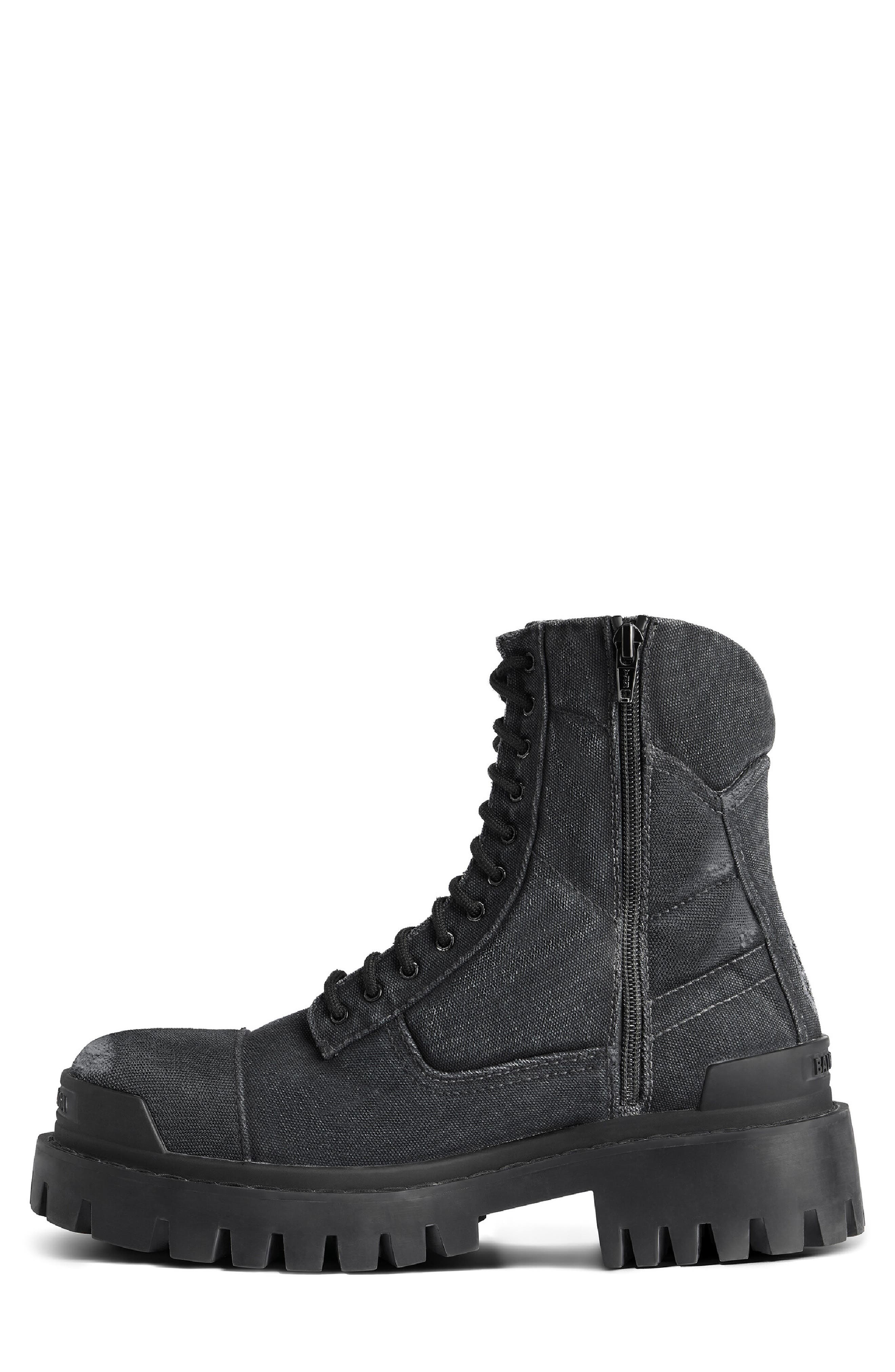 Balenciaga Combat Strike Boot, Alternate, color, Black