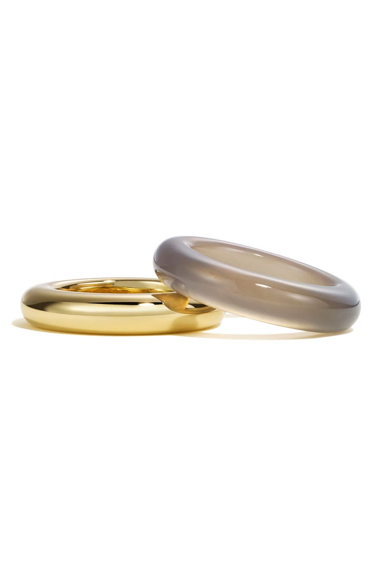 Duo Set of 2 Stack Rings, Alternate, color, GREY AGATE
