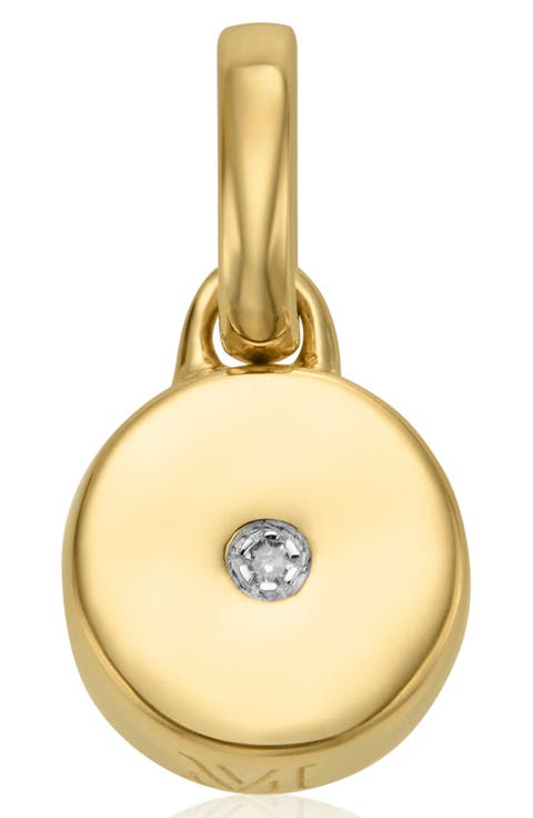 Linear Solo Diamond Pendant Charm