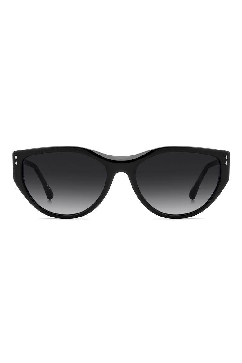 59mm Cat Eye Sunglasses, Main, color, BLACK