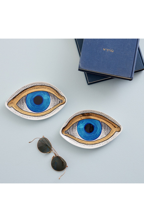 Jonathan Adler Eye Trinket Tray Set Of Two In Multi