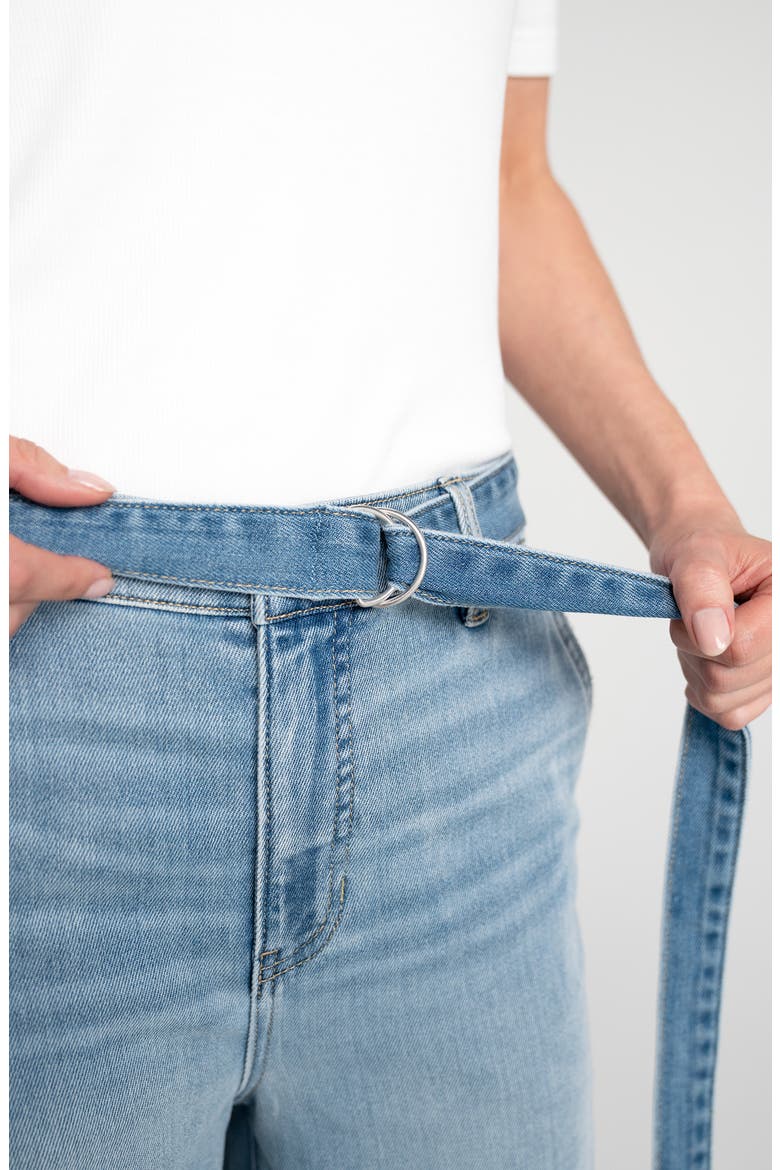 Stride Belted High Waist Wide Leg Jeans, Alternate, color, TIDE POOLS