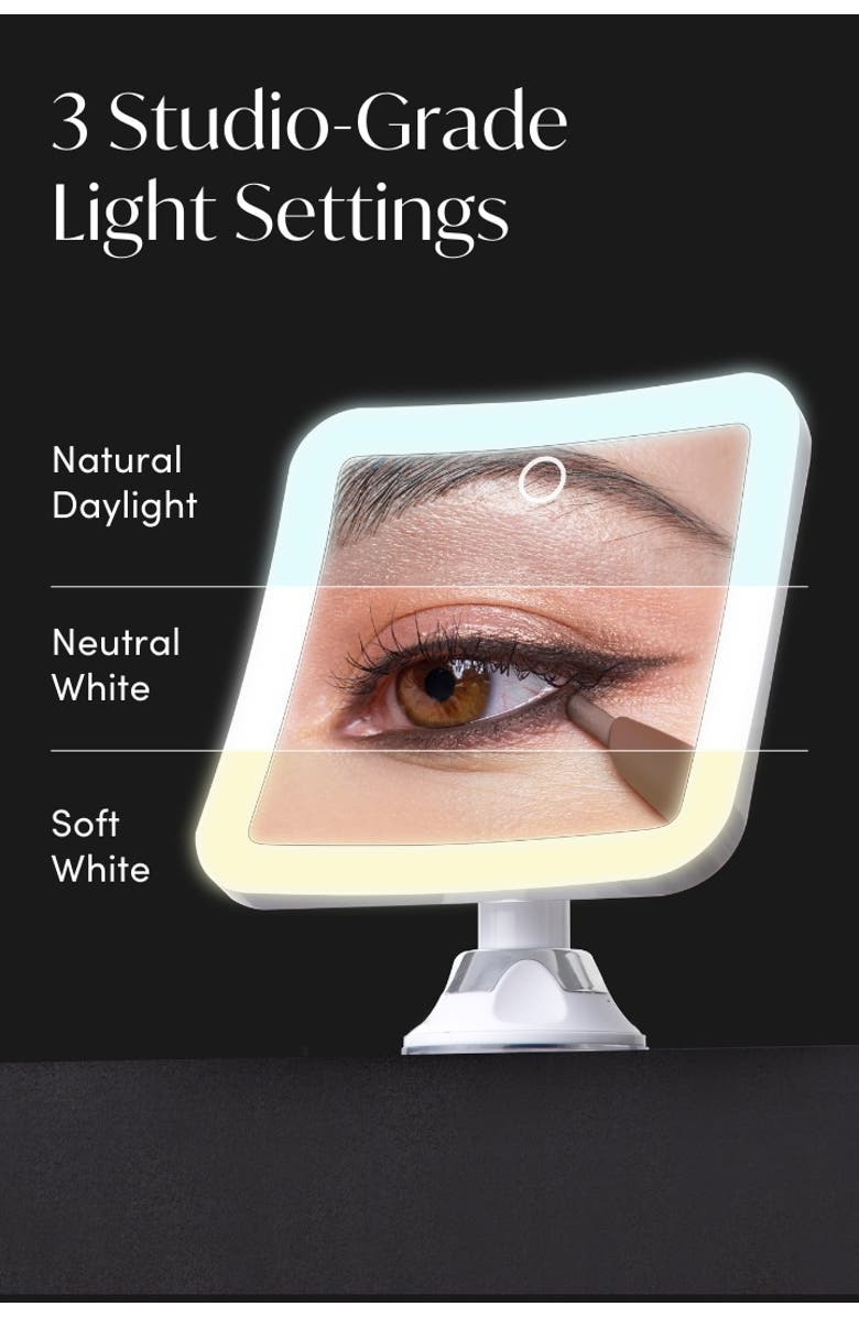 FANCII Mira 2 Magnifying Mirror 10x, Alternate, color, White