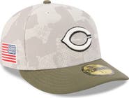 New Era Men's New Era Light Beige/Olive Cincinnati Reds 2025 Armed Forces Day 59FIFTY Fitted Hat