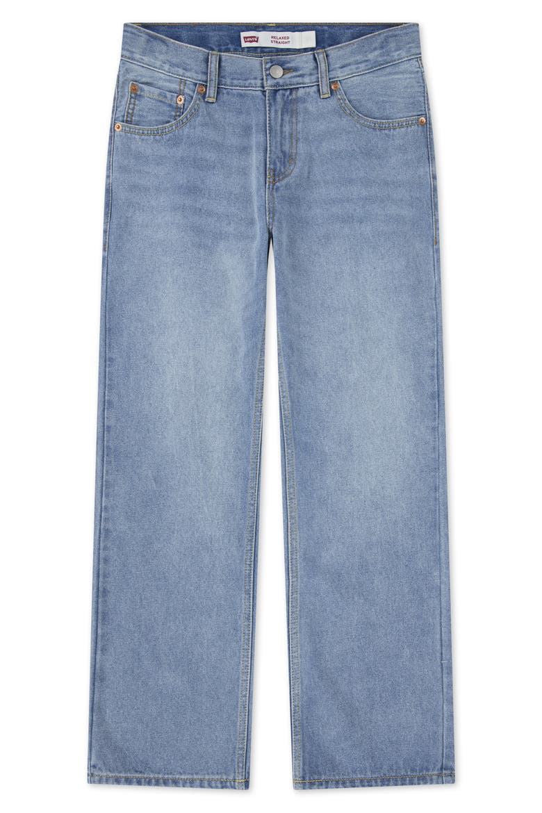 Kids' Relaxed Straight Leg Jeans, Main, color, BLUE STONE