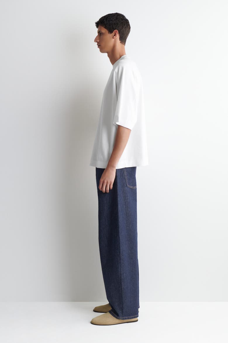 Oversized Interlock Cotton T-shirt, Alternate, color, WHITE