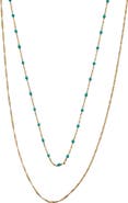 Argento Vivo Sterling Silver Layered 18K Gold Plate Sterling Silver Singapore Chain Necklace