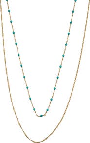 Argento Vivo Sterling Silver Layered 18K Gold Plate Sterling Silver Singapore Chain Necklace