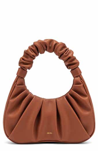 Gabbi Ruched Faux Leather Hobo