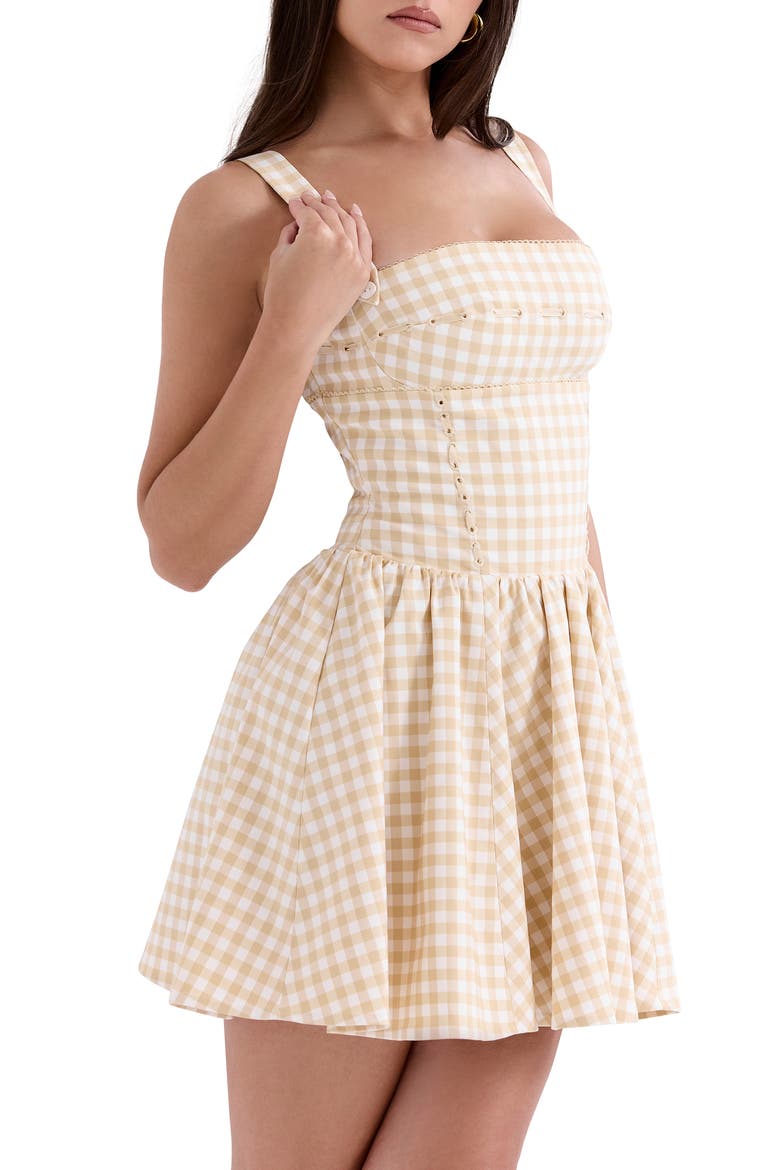 Isadora Sleeveless Fit & Flare Minidress, Alternate, color, GINGERBREAD