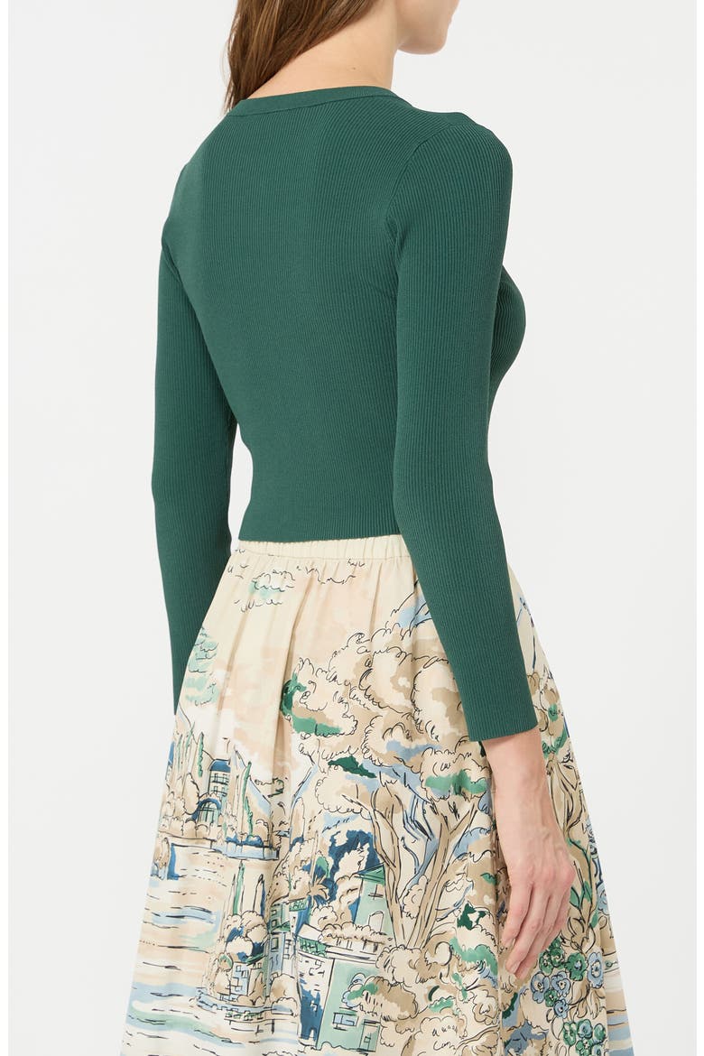 Weekend Tennis Rib Cardigan, Alternate, color, GREEN