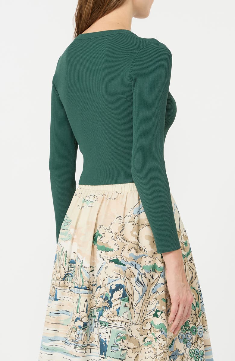Weekend Max Mara Weekend Tennis Rib Cardigan, Alternate, color, Green