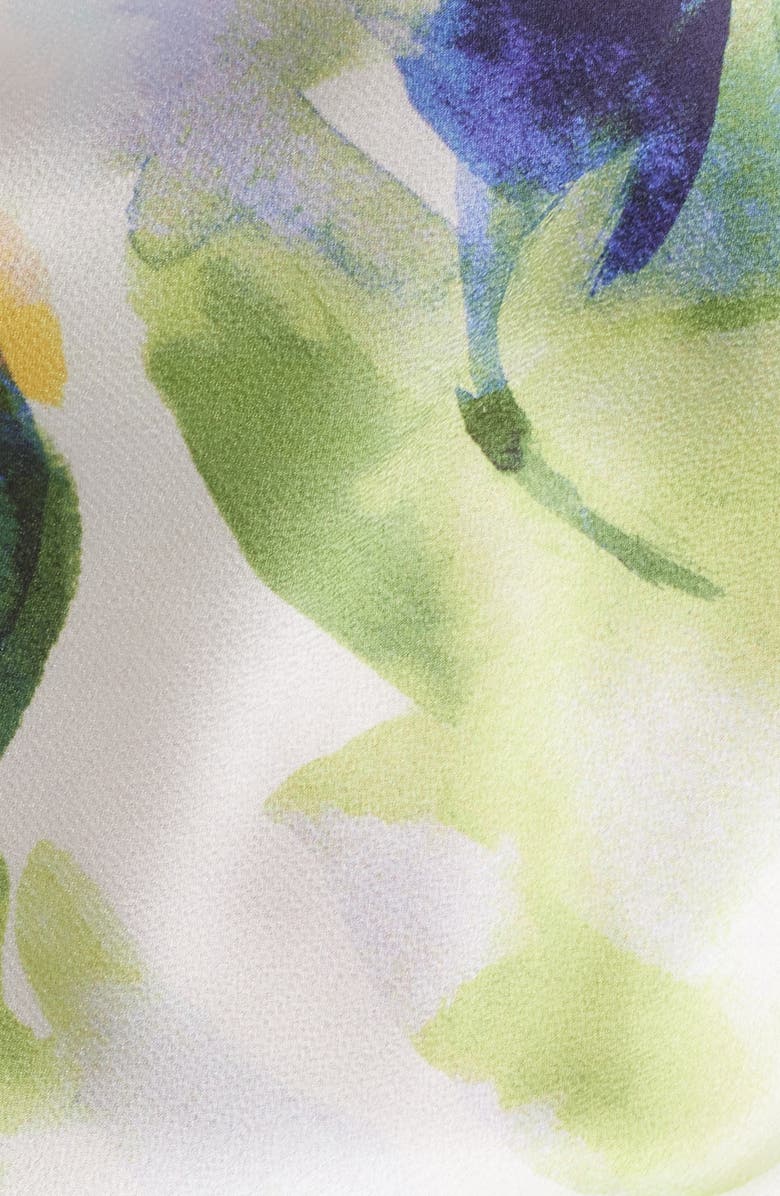 Tahari ASL Watercolor Cowl Neck Satin Top, Alternate, color, 