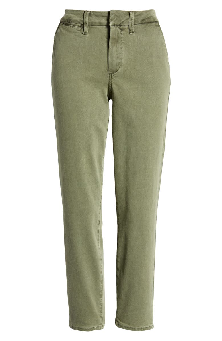 PAIGE Romy Stretch Cotton Crop Pants, Alternate, color, Vtg Ivy Gr