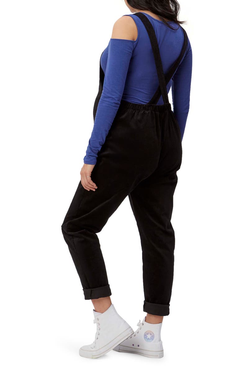 Stowaway Collection Corduroy Maternity Overalls, Alternate, color,