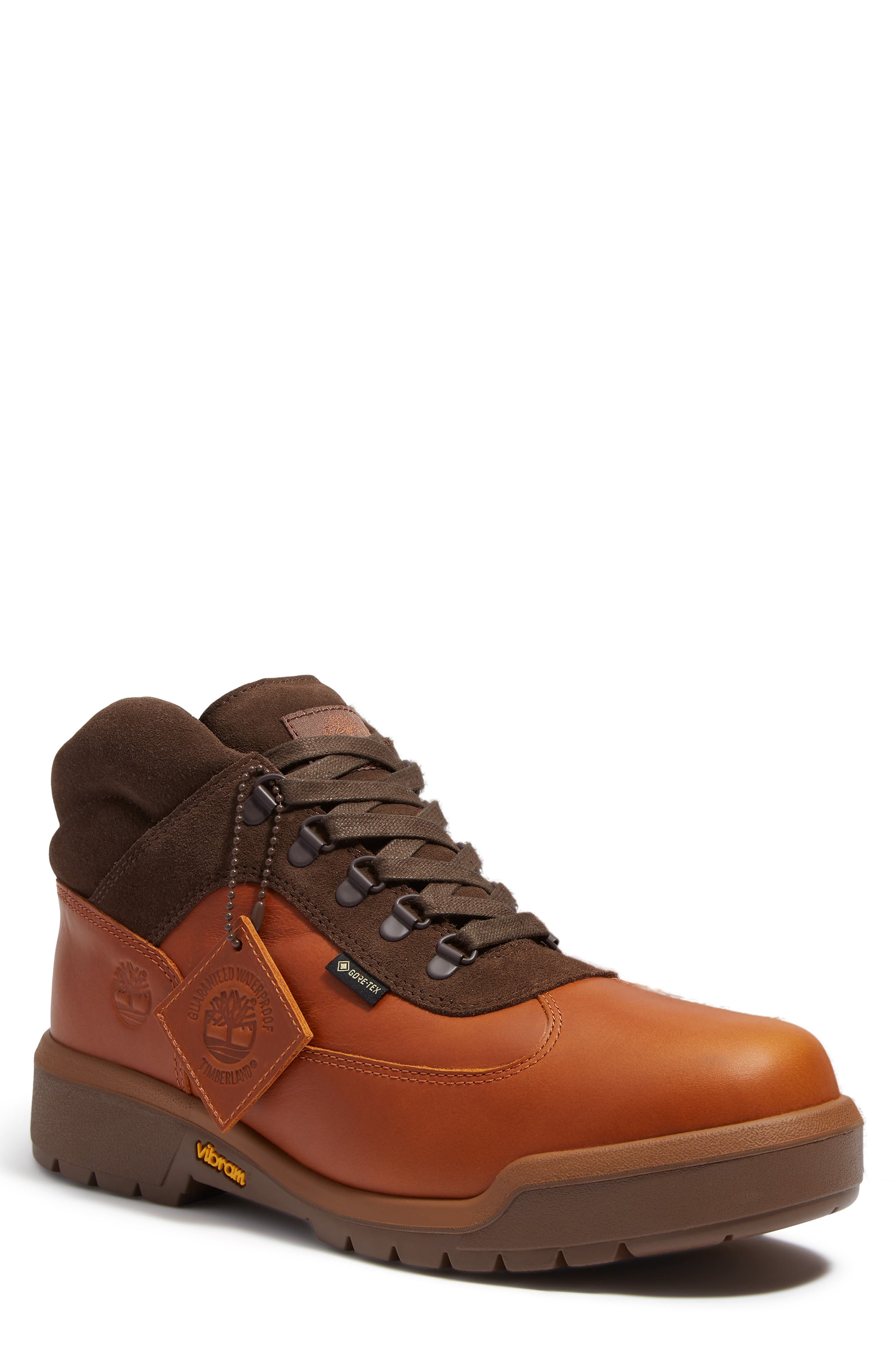 Timberland Field Gore-Tex<sup>®</sup> Waterproof Mid Boot, Main, color, Medium Brown Full Grain