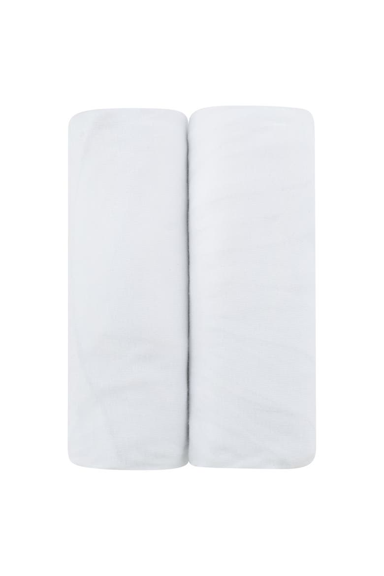 Baby Fitted Bassinet Sheet 2 Pack, Main, color, Solid White
