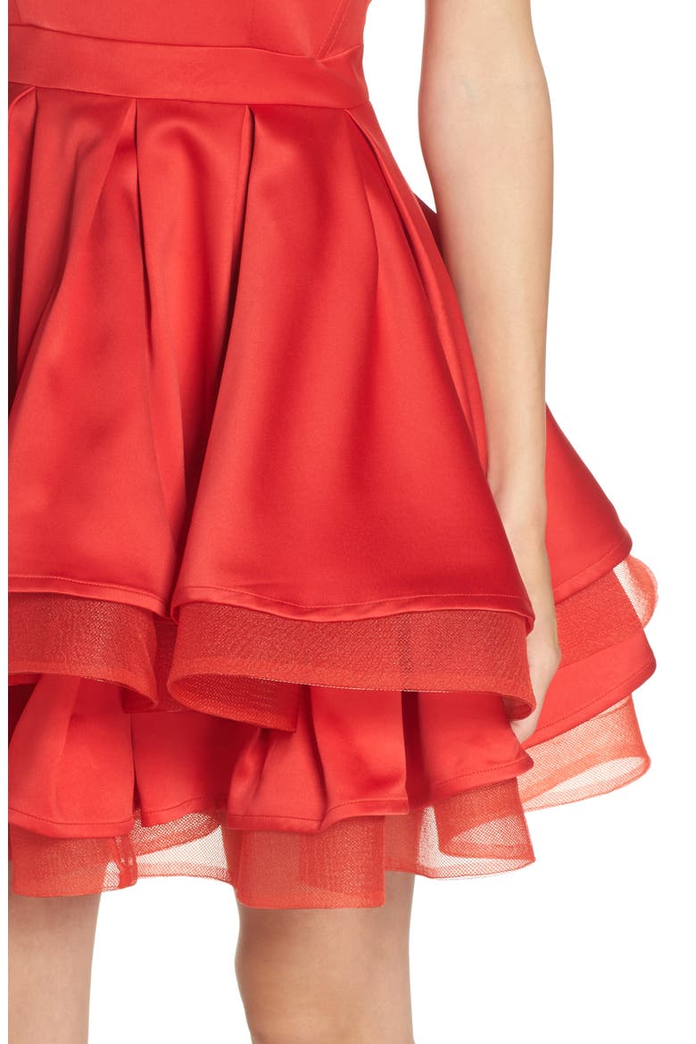 Bronx and Banco Emmanuel One-Shoulder Party Dress, Alternate, color, RED