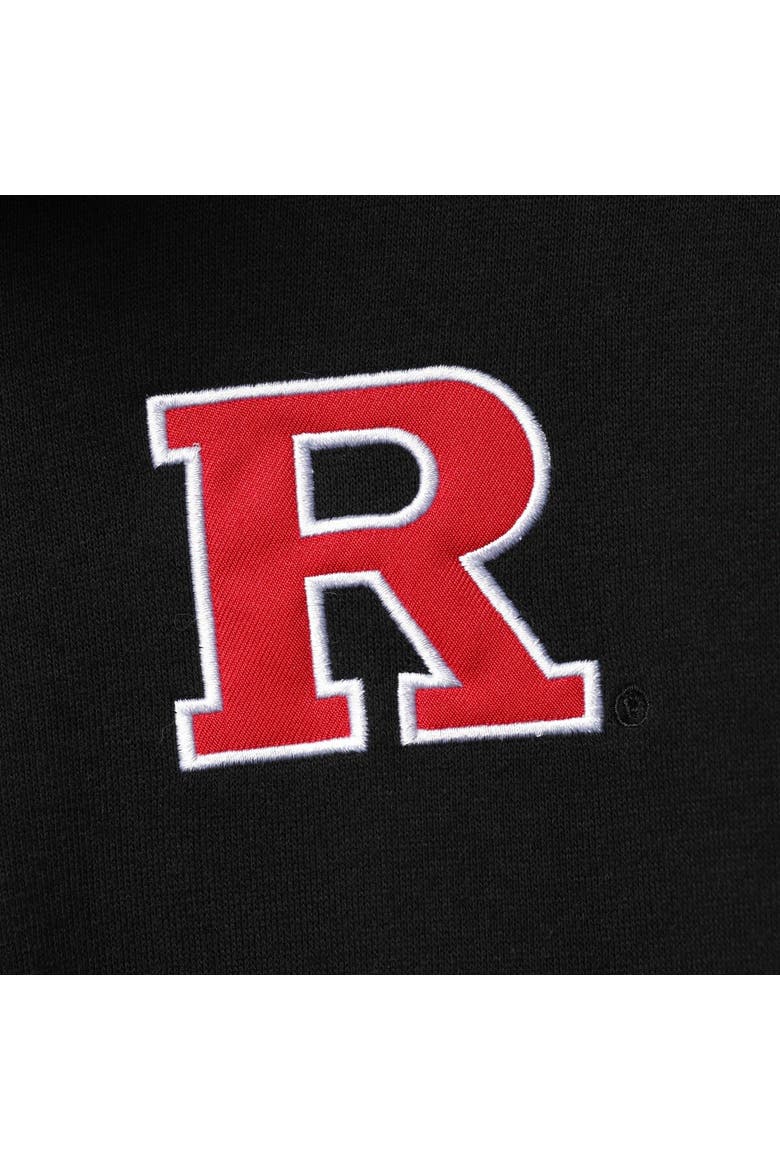 Men's Colosseum Black Rutgers Scarlet Knights Tortugas Logo Quarter-Zip Jacket, Alternate, color, Black