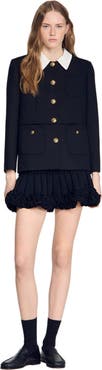 SANDRO Jacket with contrast collar