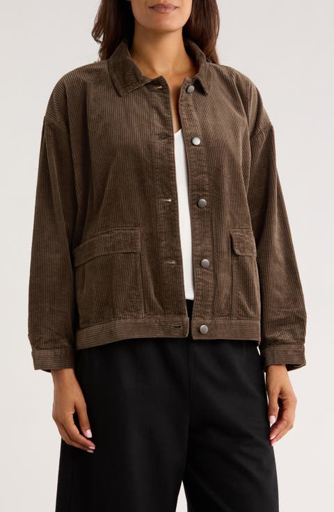 Classic Collar Corduroy Jacket