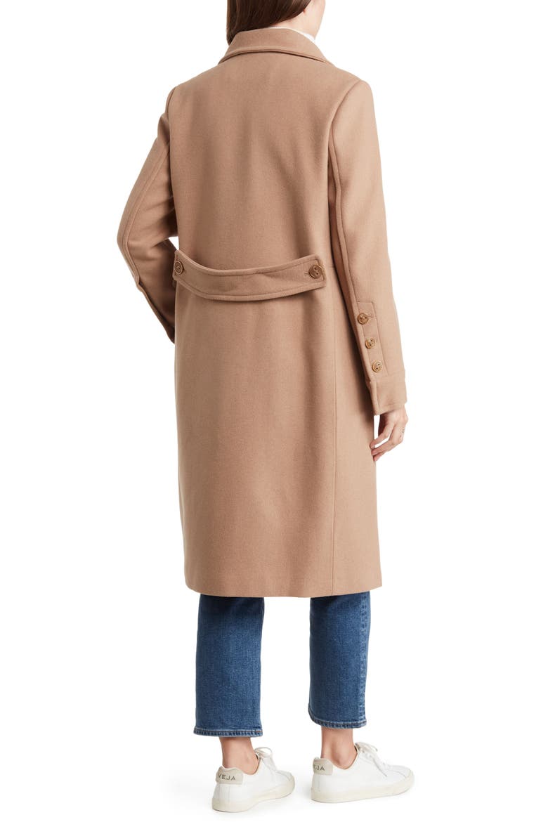 Almedia Wool Blend Twill Coat, Alternate, color, CAMEL