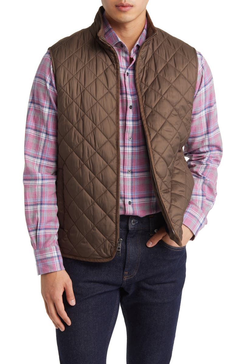 Peter Millar Essex Water Resistant Quilted Travel Vest, Main, color, 