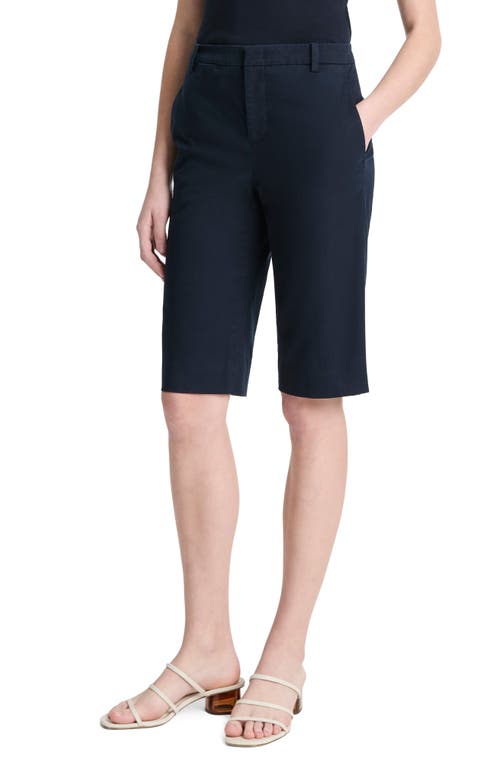 Vince Stretch Cotton Bermuda Chino Shorts In Coastal