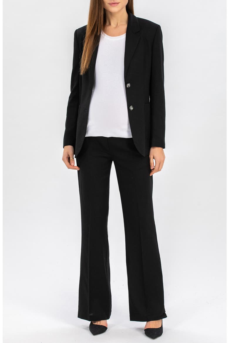 Flare Leg Maternity Pants, Alternate, color, BLACK