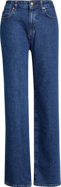 PAIGE Stevie High Waist Straight Leg Jeans