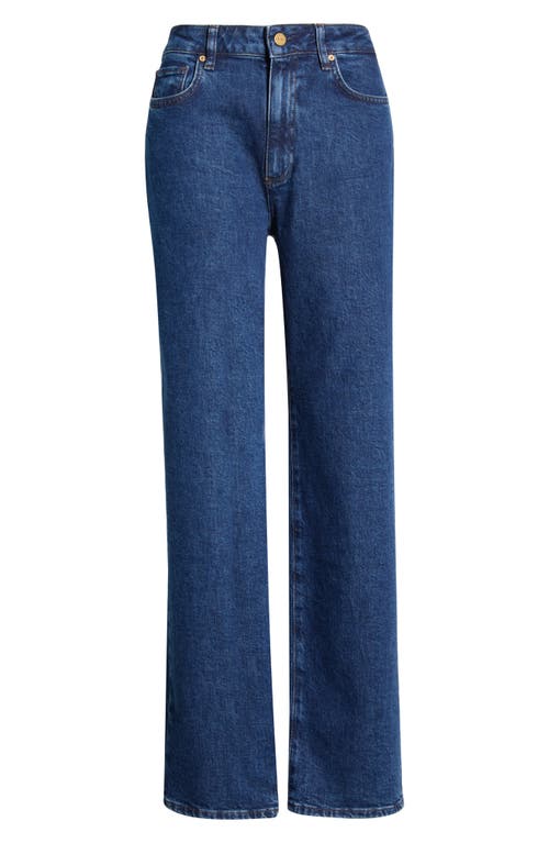 Paige Stevie High Waist Straight Leg Jeans In Blue