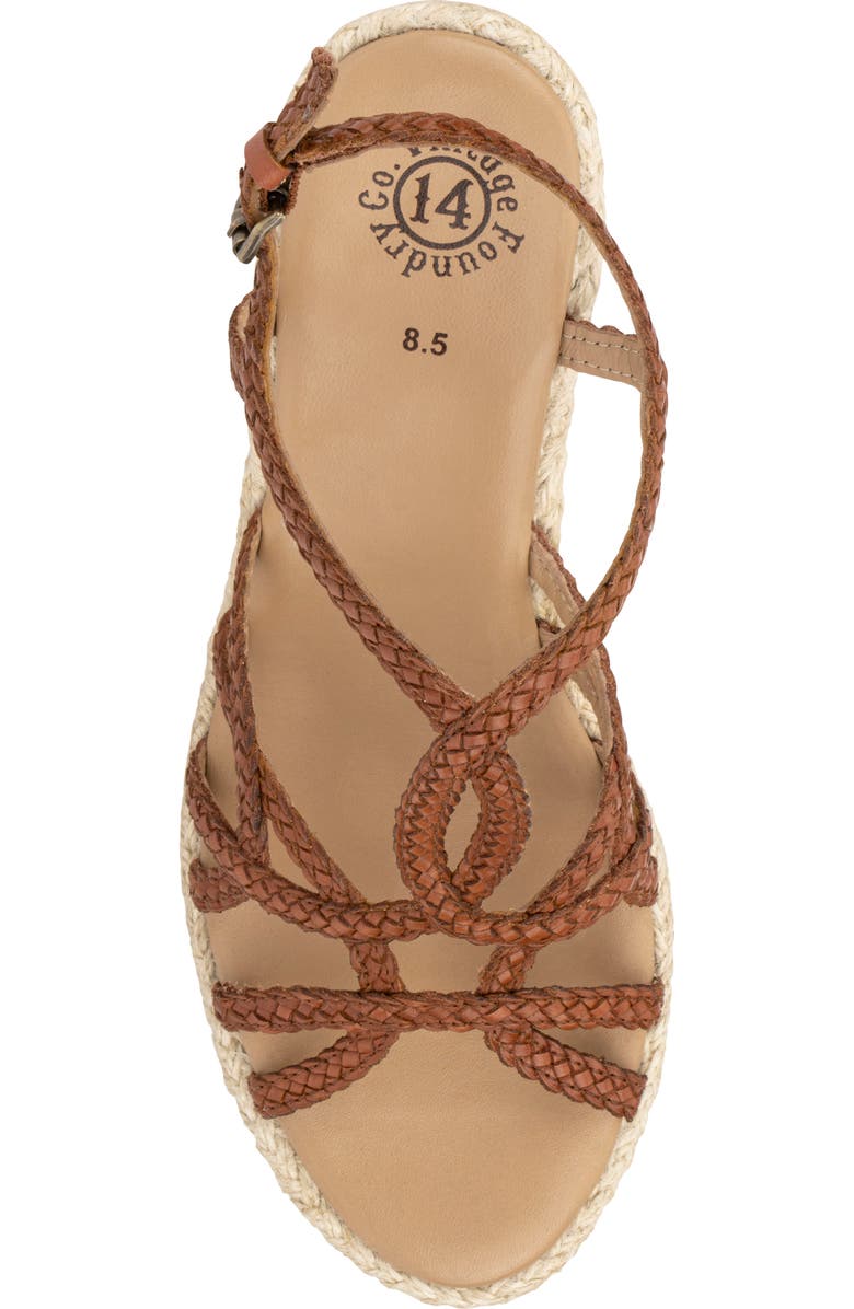 VINTAGE FOUNDRY Eloise Leather Espadrille Platform Wedge Sandal, Alternate, color,