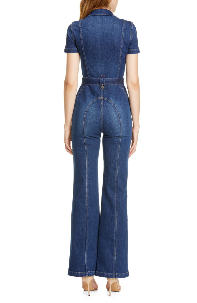 Alice + Olivia Jeans Alice + Olivia Wide Leg Jumpsuit, Alternate, color,