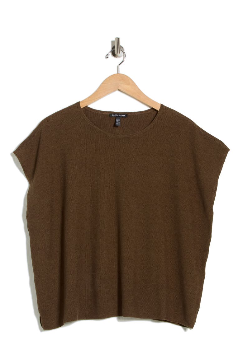 Boxy Organic Linen & Cotton Sweater, Alternate, color, BRANCH