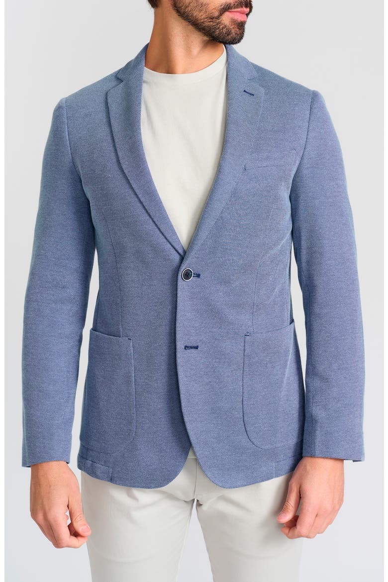Slim Knit Blazer, Main, color, BLUE