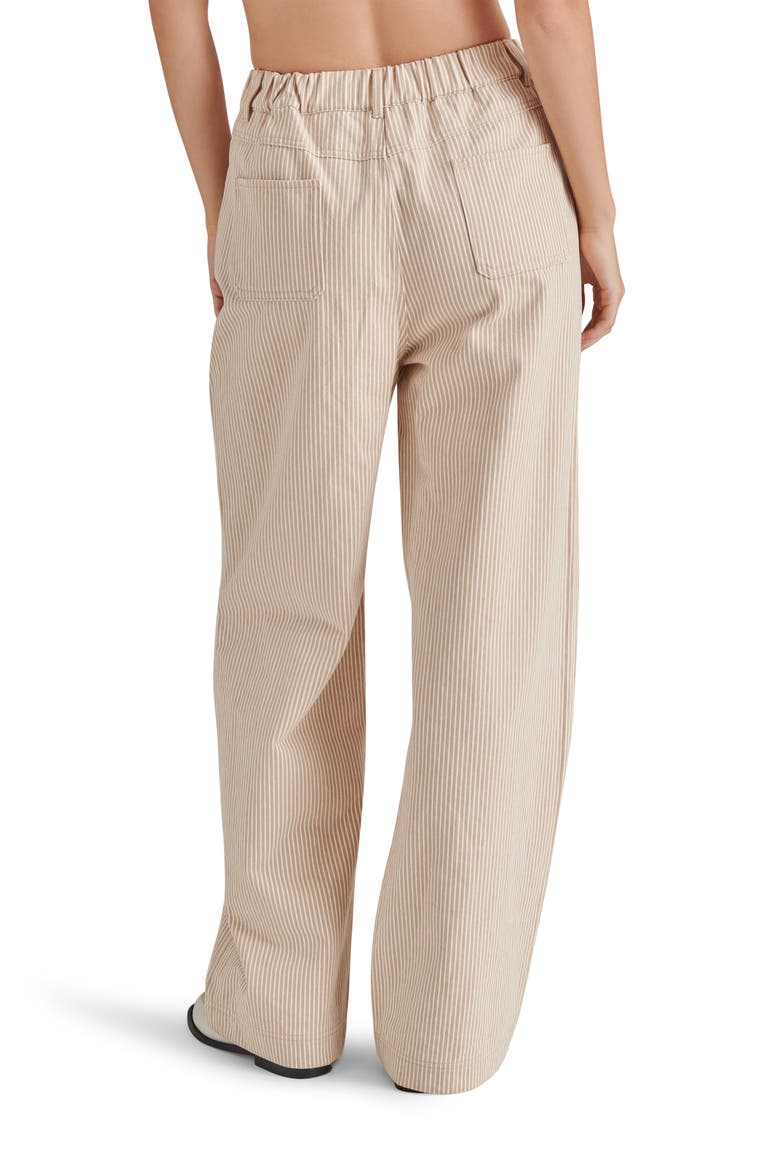 Minorca Stripe Drawstring Stretch Cotton Pants, Alternate, color, KHAKI