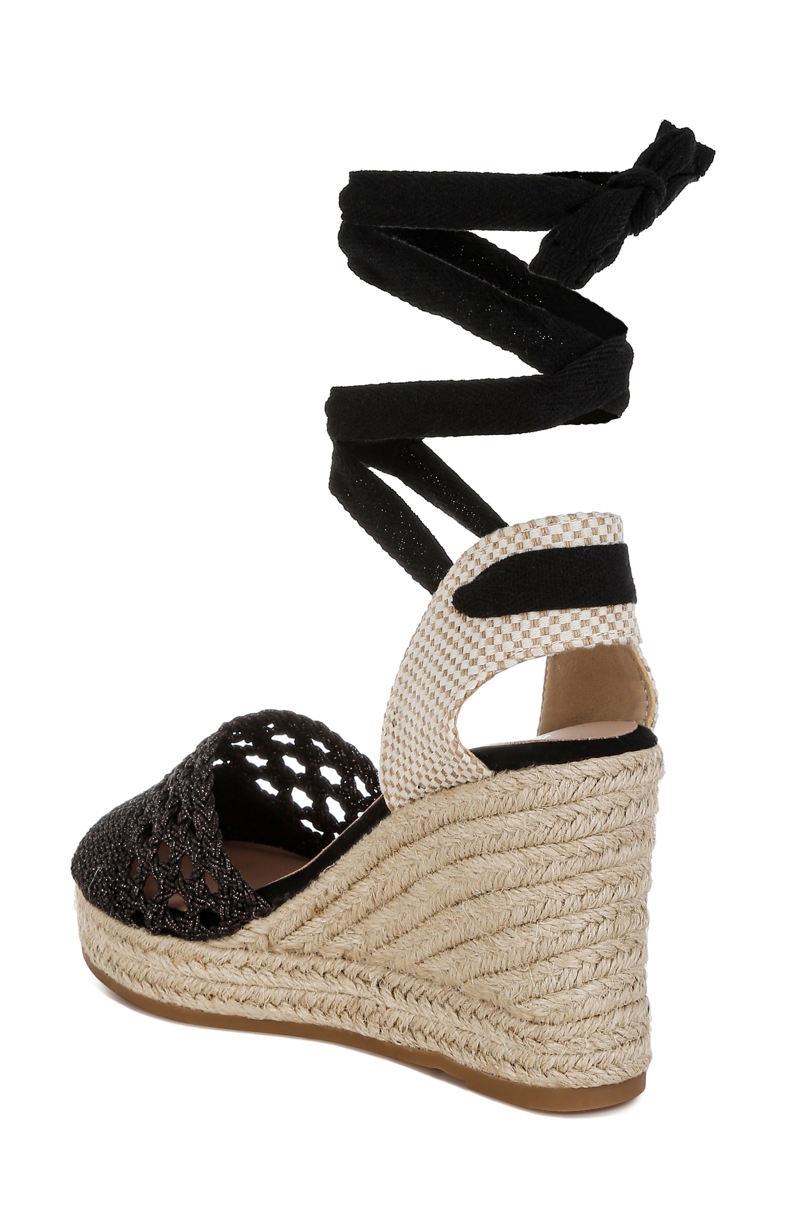 LONDON RAG Sea Breeze Espadrille Platform Wedge Pump, Alternate, color, Black
